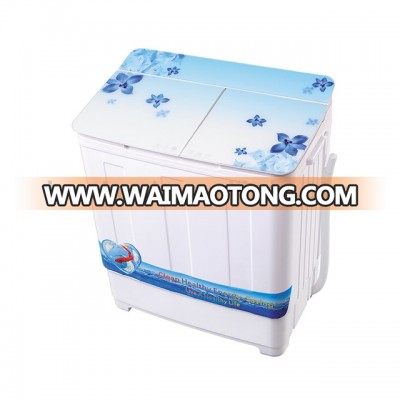 New 7.2kg semi automatic twin tub washing machine with glass cover 4 colors optional