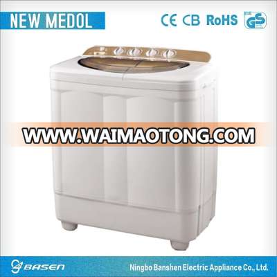 effevercy motor 10kgs golden style transparent cover twin-tub semi automatic washing machine