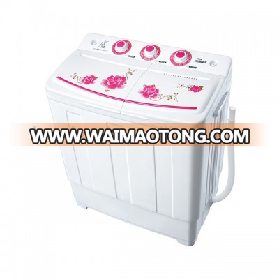 6kgs top-loading twin-tub printing flower washing machines for wash and dry